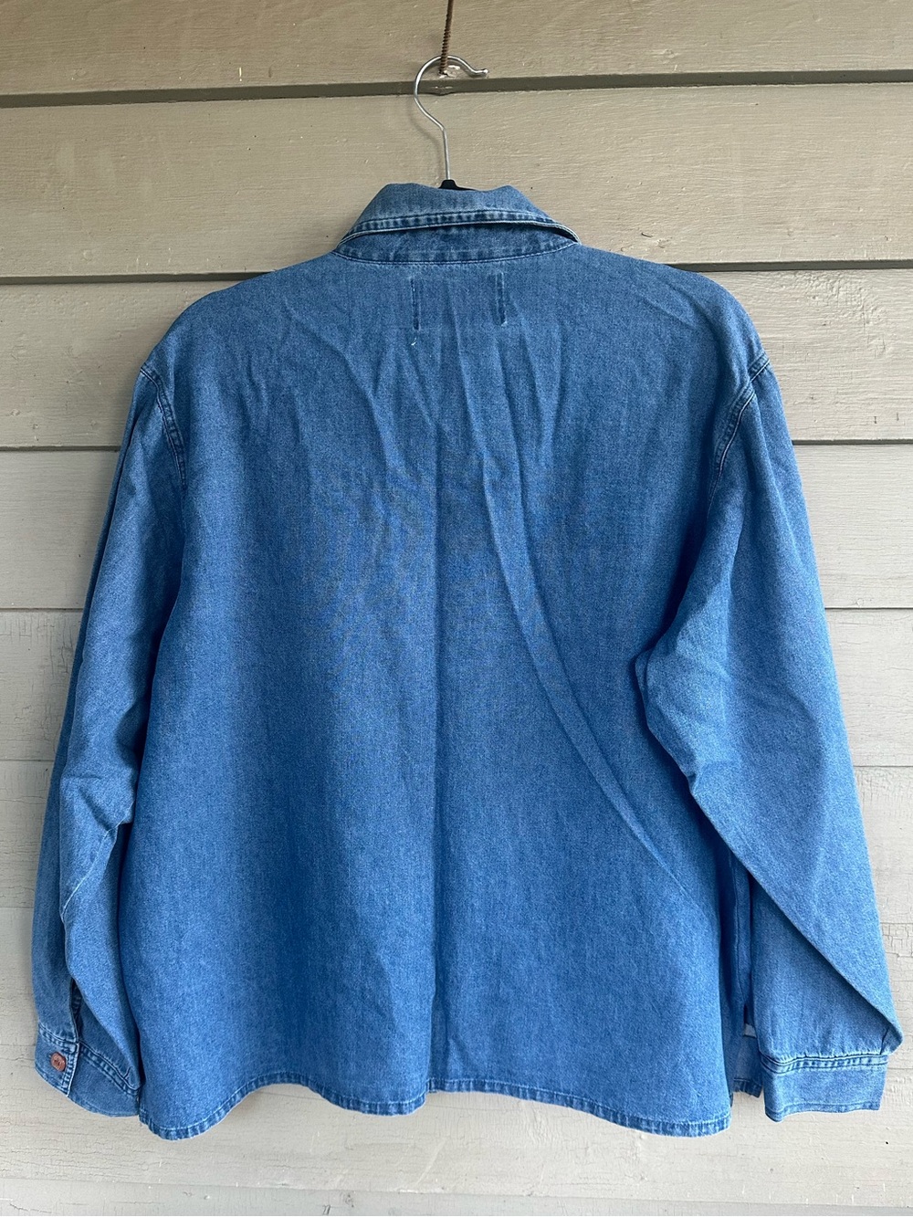 Vintage 90s Halloween Denim Button Up with Pumpkin Appliqués Embroidered Size XL - Picture 2 of 12